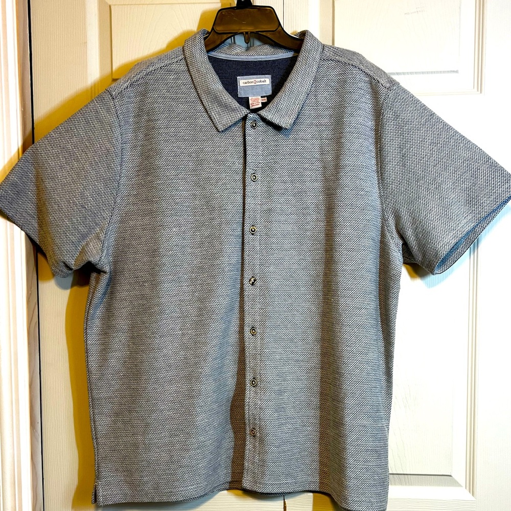 Carbon 2 Cobalt XXL Gray and Black Button Down